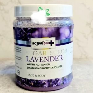 Active plus Sugar Scrub Lavendar whitening exfoliator for face and body 1.2kg